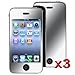 niceEshop 3 Packs Mirror Front Screen Protector for iPhone 4 4S