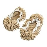 Water & Wood Pair Elastic Cuff Khaki Microfiber Multifunction Cleaning Mop Slipper Cover