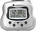 Ambient Weather RC-8370 Radio Controlled Projection Clock with Indoor Temperature (Silver)