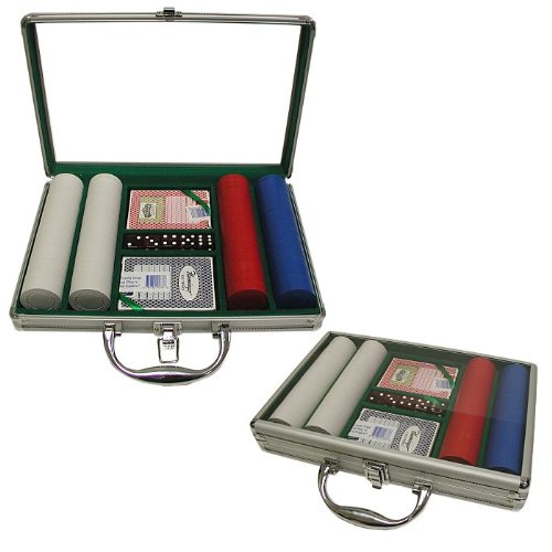 Trademark Poker 200 Super Diamond Poker Chip Set with Clear Cover Aluminum Case