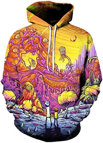 Takra Fashion Unisex Rick and Morty Hoodies Sportswear Long Sleeve Pullover