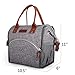 KOMUEE Lunch Bag, Insulated Lunch Box Wide-Open Lunch Tote Bag Large Drinks Holder Durable Nylon Thermal Snacks Organizer for Women Men Adults College Work Picnic Hiking Beach Fishing (grey)