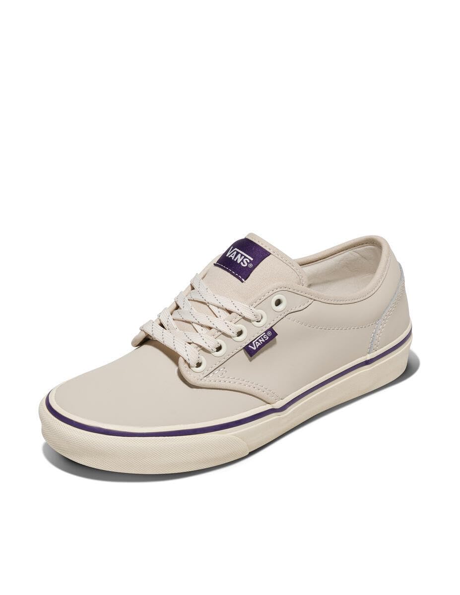 Vans Women's Atwood Shoe | Low-Top Fashion Sneakers for Work, Walking & Casual Everyday Wear, Reflective Lace Oatmeal, 6 Image