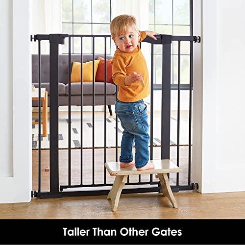 Cumbor 36" Extra Tall Baby Gate for Dogs and Kids with Wide 2Way Door