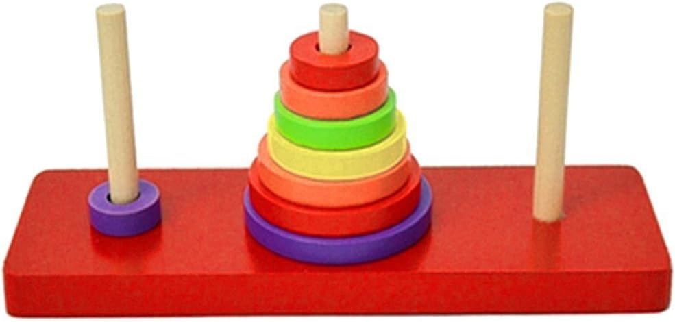 Tower of Hanoi Wood Puzzle Toy Brain Teaser