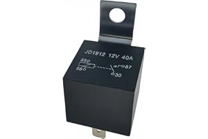 JD1912 12V 40A Car Relay, Heavy Duty 4 Pin SPST-NO Switch | For Car, Truck, Motorcycle, Boat, Golf Cart, Replacement for Fog Light, Horn, Fan, LED Work Lights，horn relay