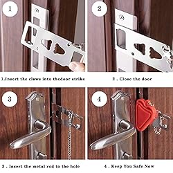 Portable Door Lock, Latrent Thicken Solid Heavy