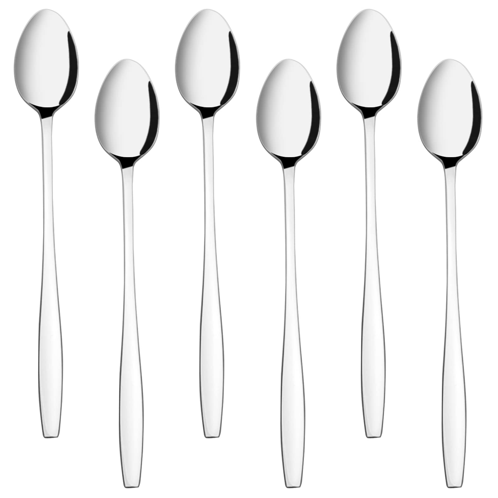 Jandson 12 Pieces Stainless Steel Ice Teaspoon Long Handle Mixing Spoons