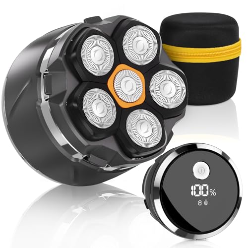 Glatzen Rasierer Herren, 6D Flexibler Glatzenrasierer, IPX8 Wasserdicht