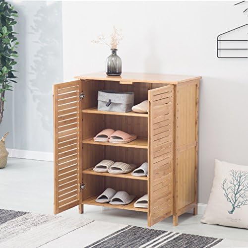 AIDELAI shoe racks Folding Shoe Rack Multi-storey Simple Economic Solid Wood Shoe Multi-purpose Shelves Shoes Storage Rack (Color : 4 layers)