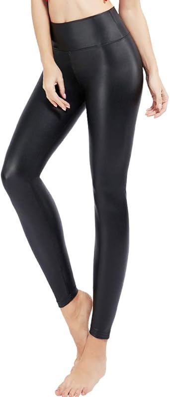petite black leather leggings