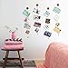 Olakee Hanging Photo Display Picture Frame Collage Picture Display Organizer with 30 Wood Clips for Wall Decor Hanging Photos Prints and Artwork
