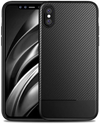 Apple iPhone X Carbon Fiber Case - TPU Protective Sleeve Carbon Fiber Style