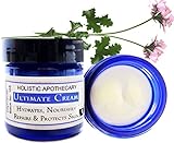 Organic ULTIMATE FACE CREAM Facial Moisturizer Anti Age Vitamin A,B,C & E Plus Antioxidant FORMULA Repair, Hydrate, Nourish & Protect. 1 OZ Blue Glass Jar
