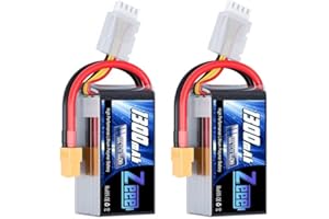 Zeee 11.1V 120C 1300mAh 3S RC Lipo Battery Graphene Battery with XT60 Plug for FPV Racing Drone Quadcopter Helicopter Airplane RC Boat RC Car RC Models(2 Pack)