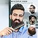 Travel Cordless Beard Straightening Brush for Men, Battery Operated Beard Straightener 4000mAh, Portable for Dating, Meeting, Traveling, Camping etc