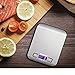 FIXBODY Digital Kitchen Scale Multifunction Food Scale, 11 lb / 5 kg,Stainless Steel,Silver (Batteries Included)