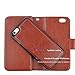 iPhone 6S Plus Case, HESPLUS [Detachable Wallet] iPhone 6 Plus Wallet Case with [9 Card Slot][ID Holder][Wrist Strap] - Premium Magnetic Leather Flip Cover Case for iPhone 6/6S Plus - Brown
