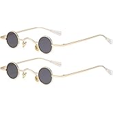 Dollger Punk Polarized Sunglasses 70s Hippie Circle Small Sun Glasses