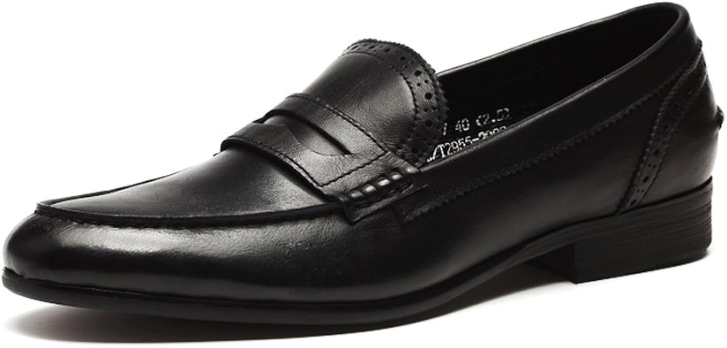 Amazon Opp メンズビジネスシューズ ハイエンド メンズファッション ドレス 結婚 式 ニューイングランド ファッションメンズシューズ レザー本革 紳士靴 26cm ブラック Opp シューズ バッグ