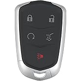 X AUTOHAUX 5 Button Car Keyless Entry Remote Control Replacement Key Fob Proximity Smart Fob 13598516/13510245/HYQ2EB for Cadillac XT5 2018 2019 433MHz