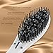 BESTOPE Hair Straightener Brush Anion Ceramic Heating Electric Straightening Brush With Anti-Scald Straightener Brush for Silky Straighten Brush（6 Temp Levels, Max 430°F） (White)