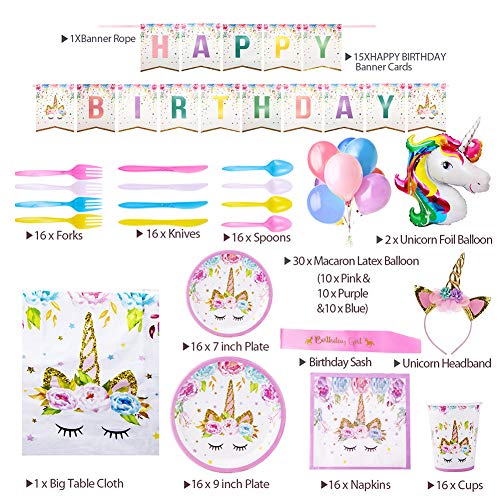 1 Unicorn+Party+Supplies+Decorations+Disposable