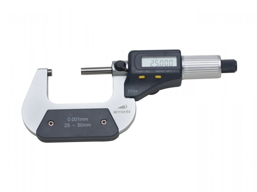 HELIOS-PREISSER IP54 Digital Micrometer, 25-50 mm, HELIOS-PREISSER 0912502 Digital Frame