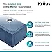 KRAUS Pax 22 1/2-inch 16 Gauge Undermount Single Bowl Stainless Steel Kitchen Sink, KHU23
