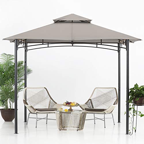 ABCCANOPY 2,5x2,5m Patio Pavillon für Patios Doppeldachweichdach Garten Hinterhof-Pavillon für Schatten und Regen… – Bild 5