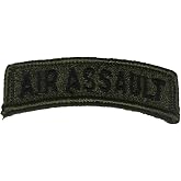Army AIR Assault Rocker Tab Patch - Subdued Grey/OD Green - Veteran Owned Business