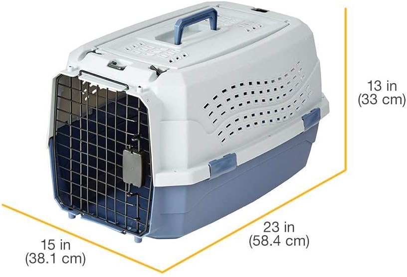 Amazon Basics 23Inch (58 cm) TwoDoor TopLoad Pet Kennel BigaMart