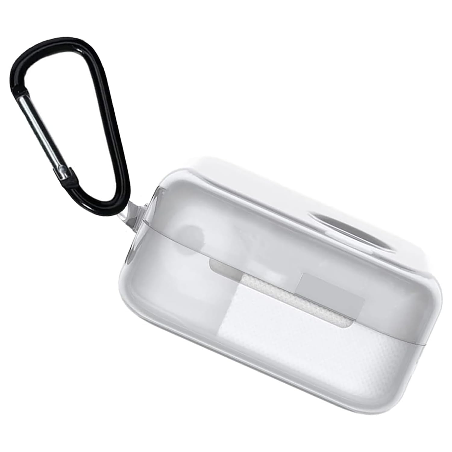 SEIAIYG Case for Nothing Ear (2), Soft Silicone Earphone Protective Case Cover with Carabiner, Lightweight, Shockproof (Clear)