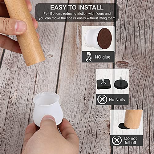 32 PCS Silicone Chair Leg Floor Protectors Caps Furniture Silicon