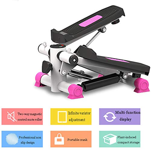 KENL-Fitness-Mini-Stepper-Step-Trainer-Equipment-Household-Gym-Hydraulic-Mute-Stepper-with-Resistance-Bands-Mini-Stepper-Fitness-Cardio-Exercise-TrainerBlueHigh-Version