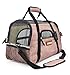 Pawfect Pets Pet Travel Carrier, Soft-Sided with Two Pet Mats for Small Dogs and Cats (Blush Tan)