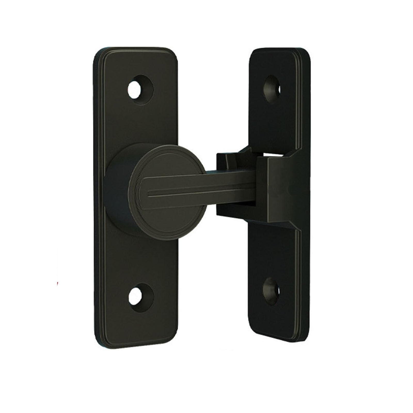 Betensh Sliding Barn Door Lock 90 Degree Right Angle Gate Latches Flip Latch Safety Door Bolt Latch Lock Suitable for Garden Bathroom Barn Doors Balcony Doors,Black — image 1