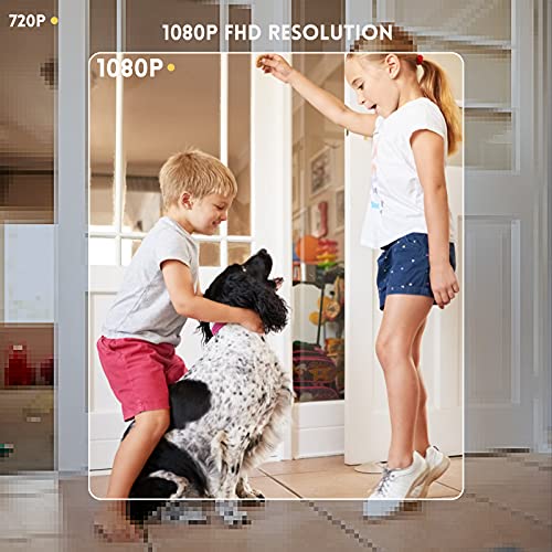 Security Cameras Indoor, mibao 1080P WiFi Cameras for Home Security, Baby Monitor, Pet Camera with Night Vision, 2-Way Audio, 360° Pan/Tilt/Zoom, Motion Detection, TF Card Slot & Cloud Service