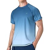 Men's Swim Shirts Rash Guard Short Sleeve UPF 50+ UV Sun Protection SPF Shirt Quick Dry Swimming Fishing Water Beach T Shirts