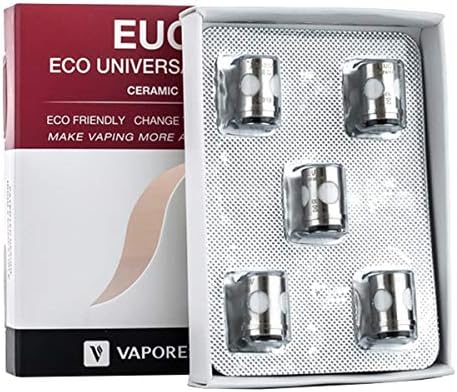 Vaporesso EUC Ceramic Replacement Coils 0.5 Ohm, 20W - 35W Fitting Vaporesso VECO, VM, Tarot Nano/Mini Kit, Guardian Tank (Pack of 5)