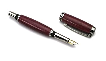 Handgedrechselter Füller - aus Amaranth Holz mit verchromten Metallteilen, jedes ein Unikat Einzelstück, edel, ein schönes Ge