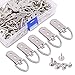 Rustark 60-Pcs Heavy Duty D Ring Picture Hangers Double Hole with Screws for Home Decoration Picture Hanging Solutions.