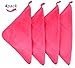 Sinland Microfiber Makeup Remover Cloth Reusable and Washable Makeup Remover Towels Face Cloths Facial Cleaning Towels Fast Drying Washcloth 9.8Inchx9.8Inch 4 Pack Dark Pink