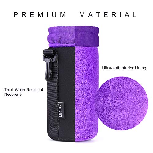 image for waka [4 Pack] Thick Protective Neoprene Camera Lens Pouch Set with Cov