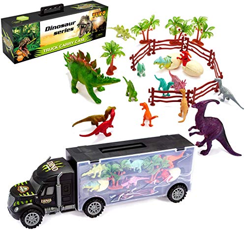image for Tuko Dinosaur Car Toys Diecast Transport Carrier Truck Jurassic World 
