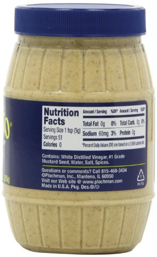 Plochman's Kosciusko Mustard, Spicy Brown, 9-Ounce Spoonable Barrels (Pack of 12) - Thumbnail 3