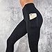 Plunger Women Casual Solid High Waist Sports Fitness Leggings Yoga Skinny Trousers with Pockets Black
