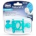Chicco PhysioForma 100% Soft Silicone One Piece Pacifier for Babies Aged 16-24 Months | BPA & Latex Free | Reusable Sterilizing Case | Teal, 2pk
