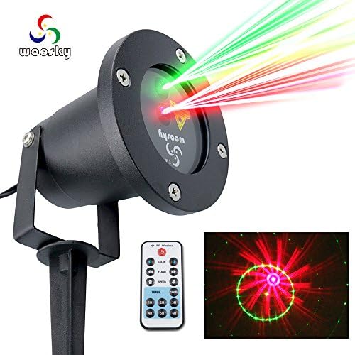 WOOSKY Christmas Lights Show Waterproof and Muti-patterns with Wireless Remote Control Christmas Light Laser Projector