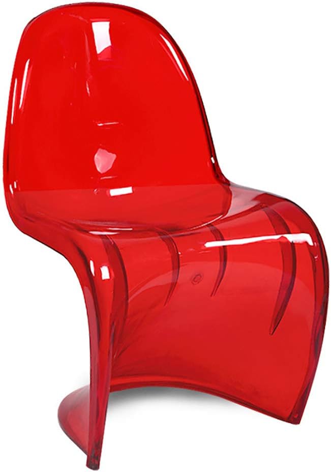 Transparent Side Chair,panton S-shaped Chair Acrylic Dining Chair Indoor Outdoor Modern Creative Bar Chair For Pub Coffee Living Room A 49x85cm(19x33inch)